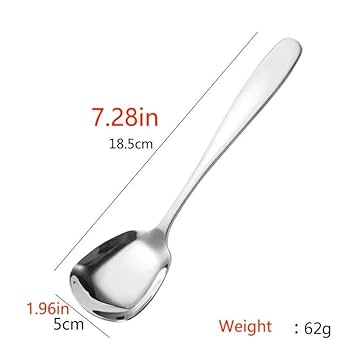 Amazon.com: 7.28In Square Head Stainless Steel Spoons, Soup